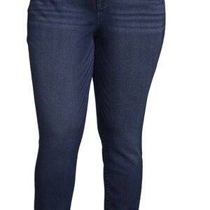 TERRA & SKY Womens Jeans Size 24W High Rise Skinny Jeans Distressed Stretch New
